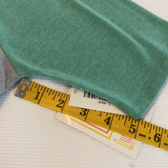 LuLaRoe T-shirt Dress Julia size L gray and green - Picture 10 of 11